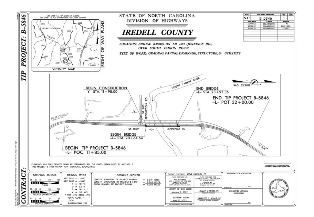 Bridge over South Yadkin River